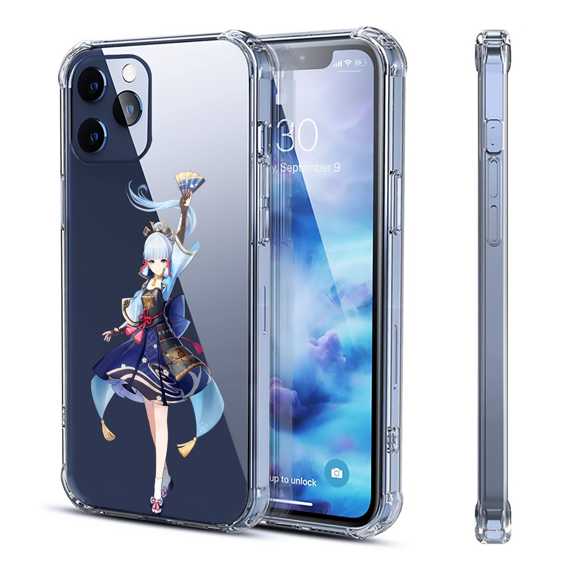 げんし神 神里綾華 神宮寺レン genshin Kamimiya Ren 【iPhone 12シリーズ対応】透明スマホケース（クリアソフトケース）